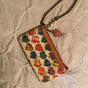 Dooney & Bourke Rainbow Hearts Wristlet